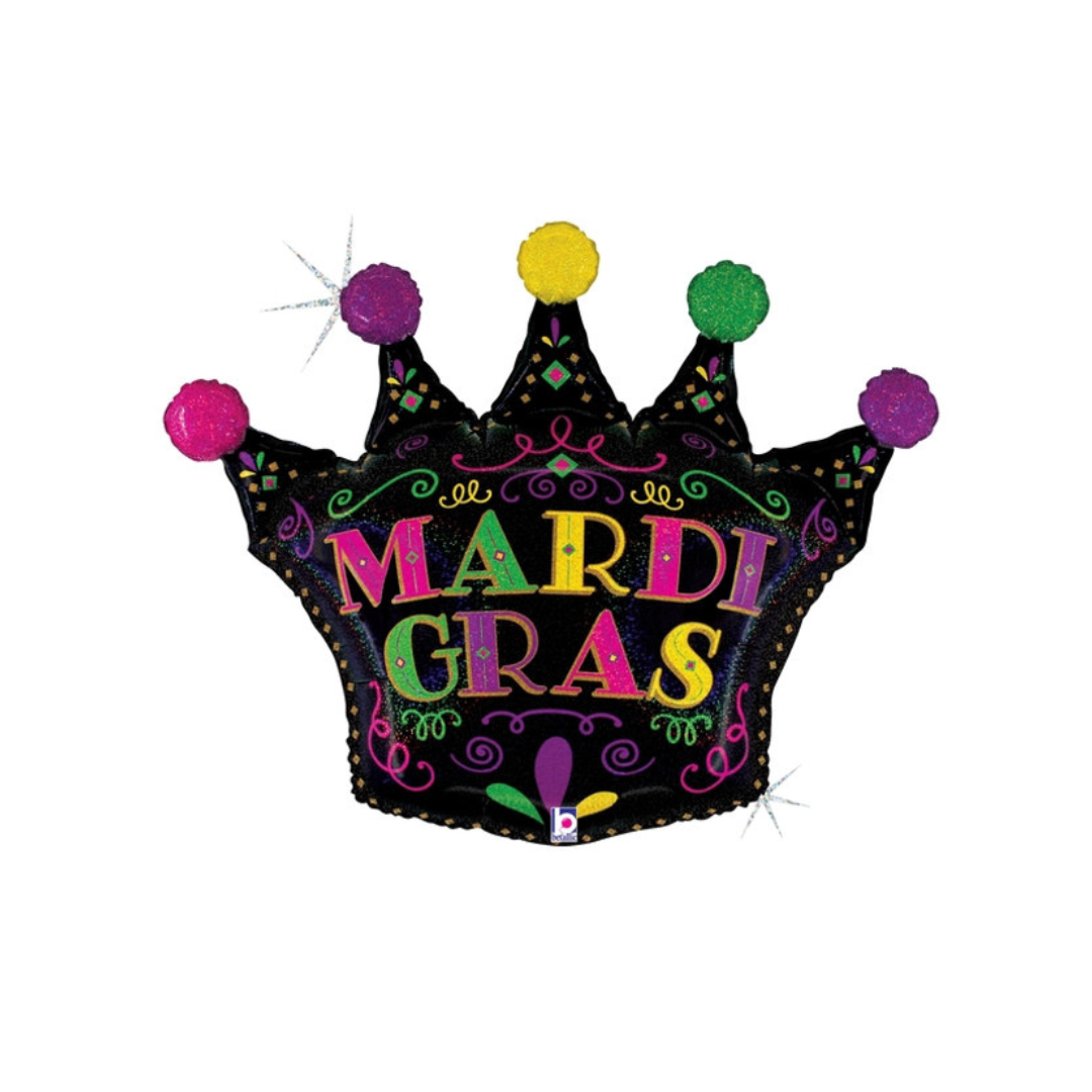 30"S Mardi Gras Crown Filigree