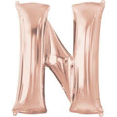 Rose Gold Letter N Anagram 34″ Balloon