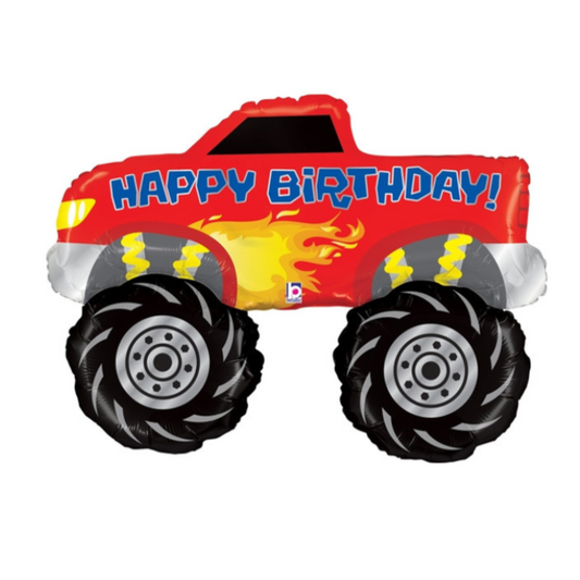 34"S Happy Birthday Monster Truck