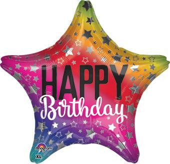18"A Happy Birthday Star Rainbow