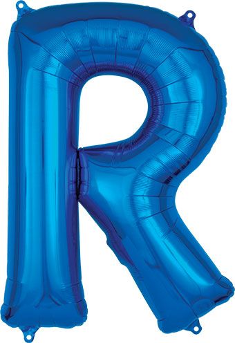 LRG LETTER R BLUE ANAGRAM 34"