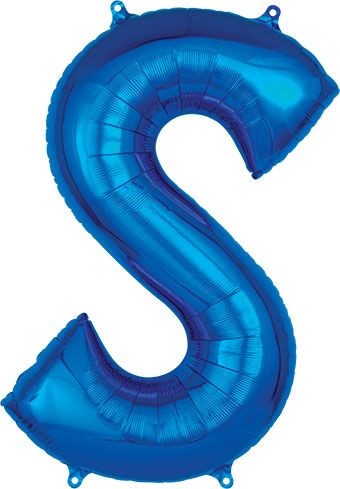 LRG LETTER S BLUE ANAGRAM 34"