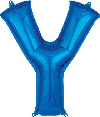 LRG LETTER Y BLUE ANAGRAM 34"