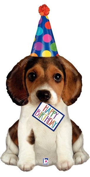 37"S Happy Birthday Puppy