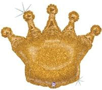 30"S Crown Gold Glitter