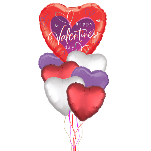 Charming Valentine’s Day Helium Balloon Bouquet