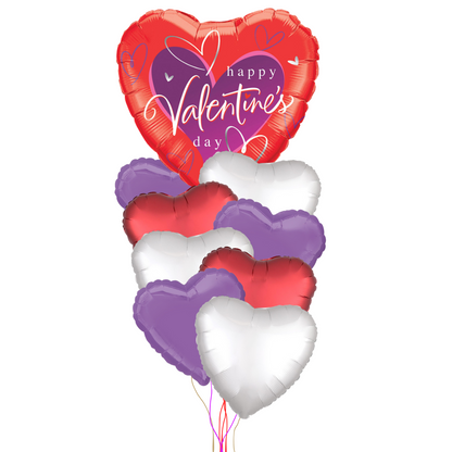 Charming Valentine’s Day Helium Balloon Bouquet