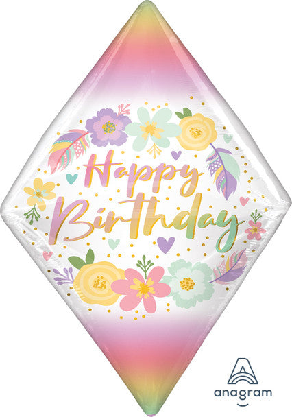 25"A Happy Birthday Boho Gem Anglez
