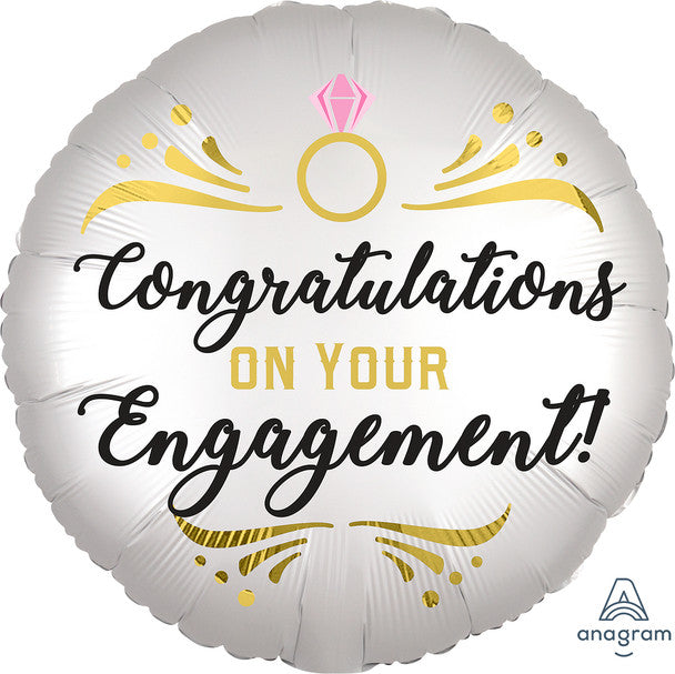 18"A Engagement Congratulations Satin