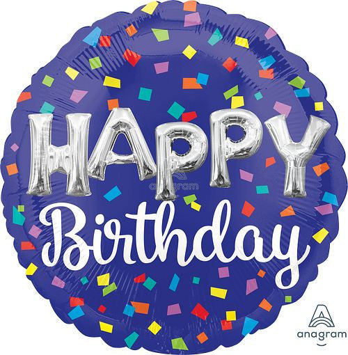 18"A Happy Birthday Balloon Letters