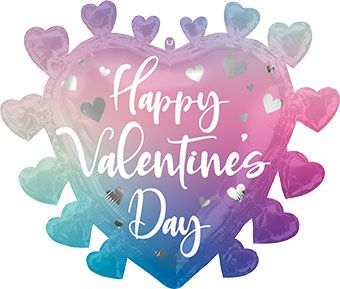 LRG HVD FILTERED OMBRE HEART 27"