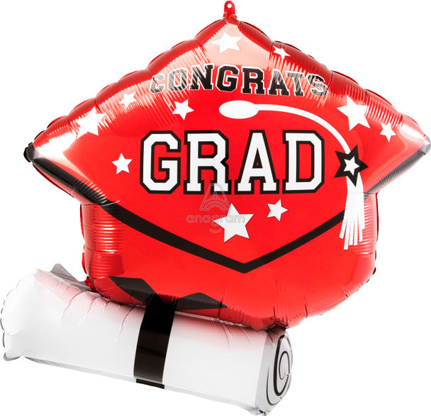 25"A Congrats Grad Be True To School Red