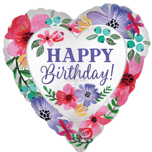 18"A Happy Birthday Florals