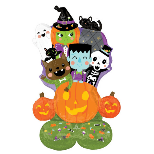 48"A Airloonz Halloween Monster Mingle Pumpkin