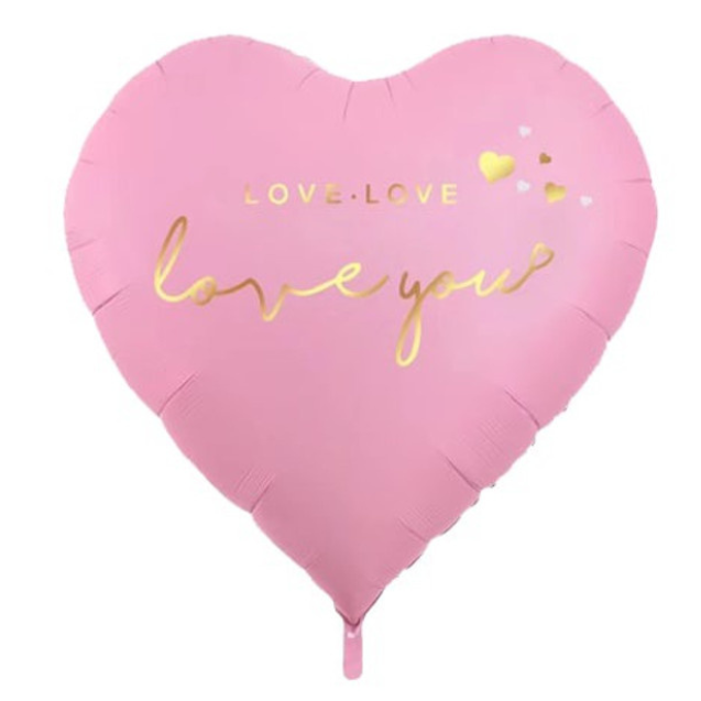 68"B Love You Giant Heart LIGHT Pink Matte