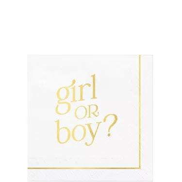 Girl Or Boy? Gender Reveal Napkins 16ct
