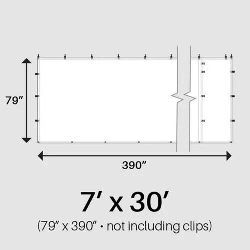 7' x 30' Solid Sidewall