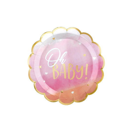 Oh Baby! Girl Plates 8ct
