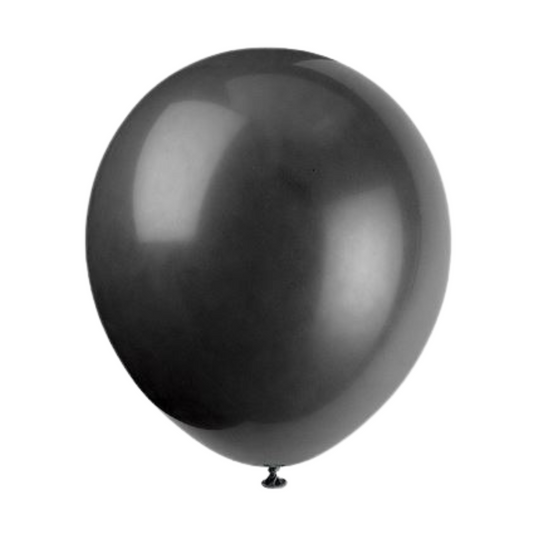 12" Latex Balloons 72ct - Jet Black