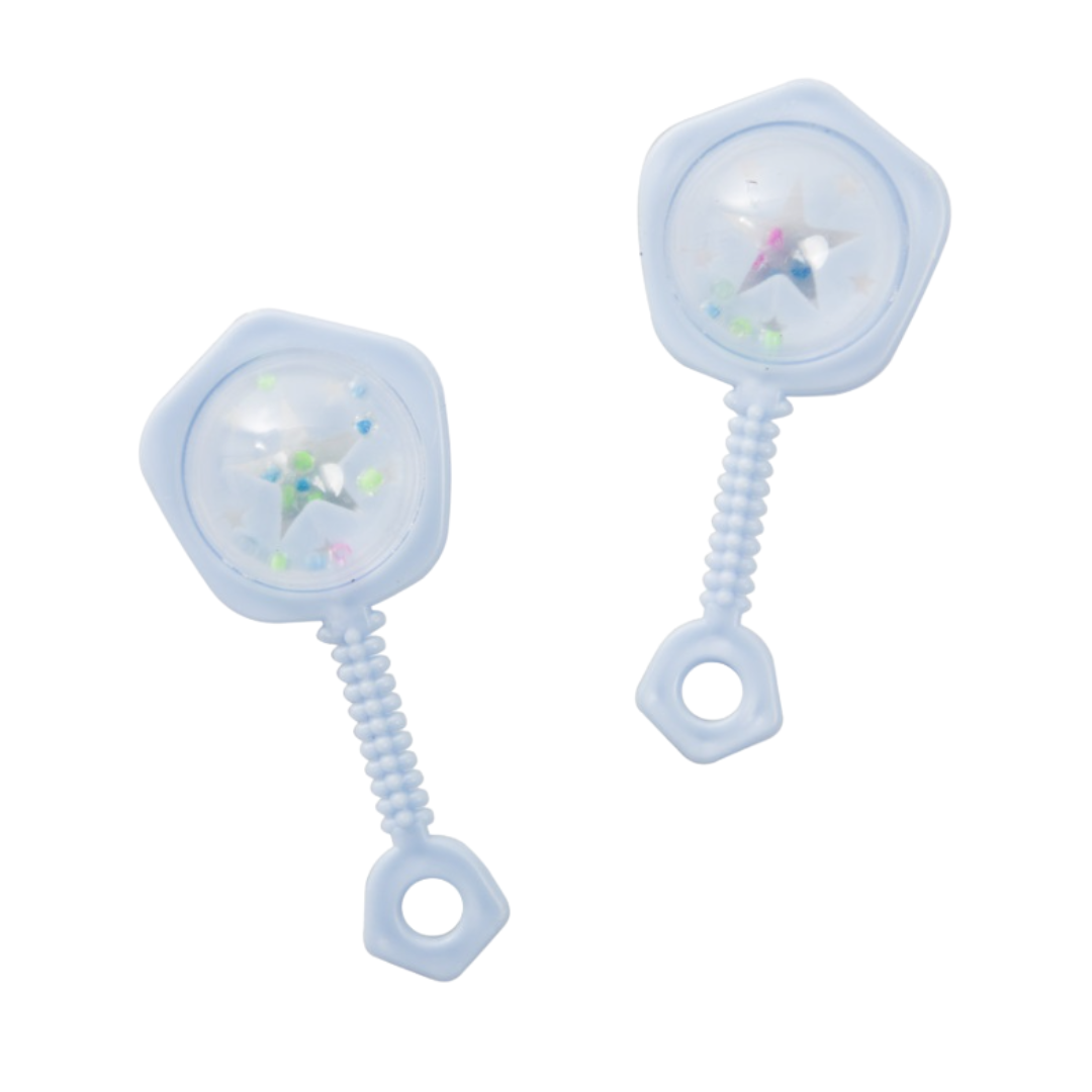 Blue Baby Rattle Favors 6 Count