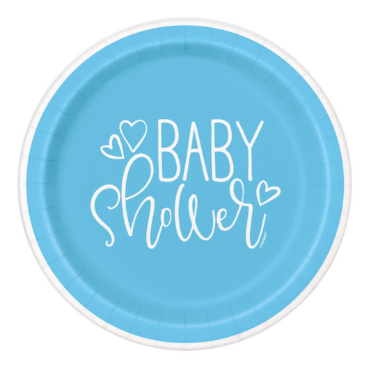 Blue Baby Shower 7" Plates