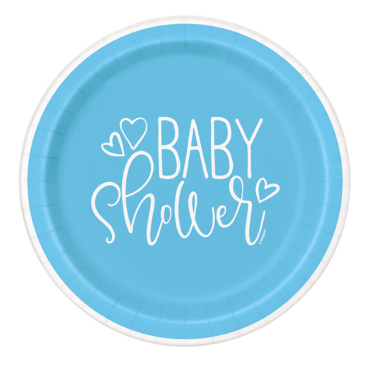 Blue Baby Shower 9" Plates