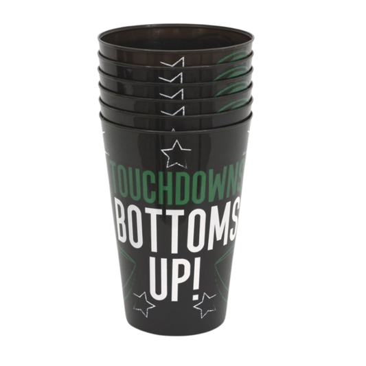 Kickoff Football 16oz Plastic Stadium Cup 6ct