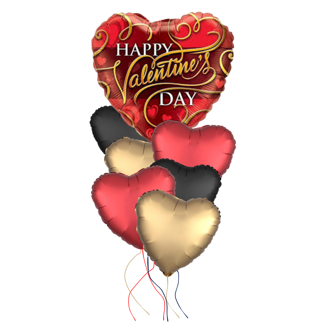 Elegant Valentine’s Day Helium Balloon Bouquet