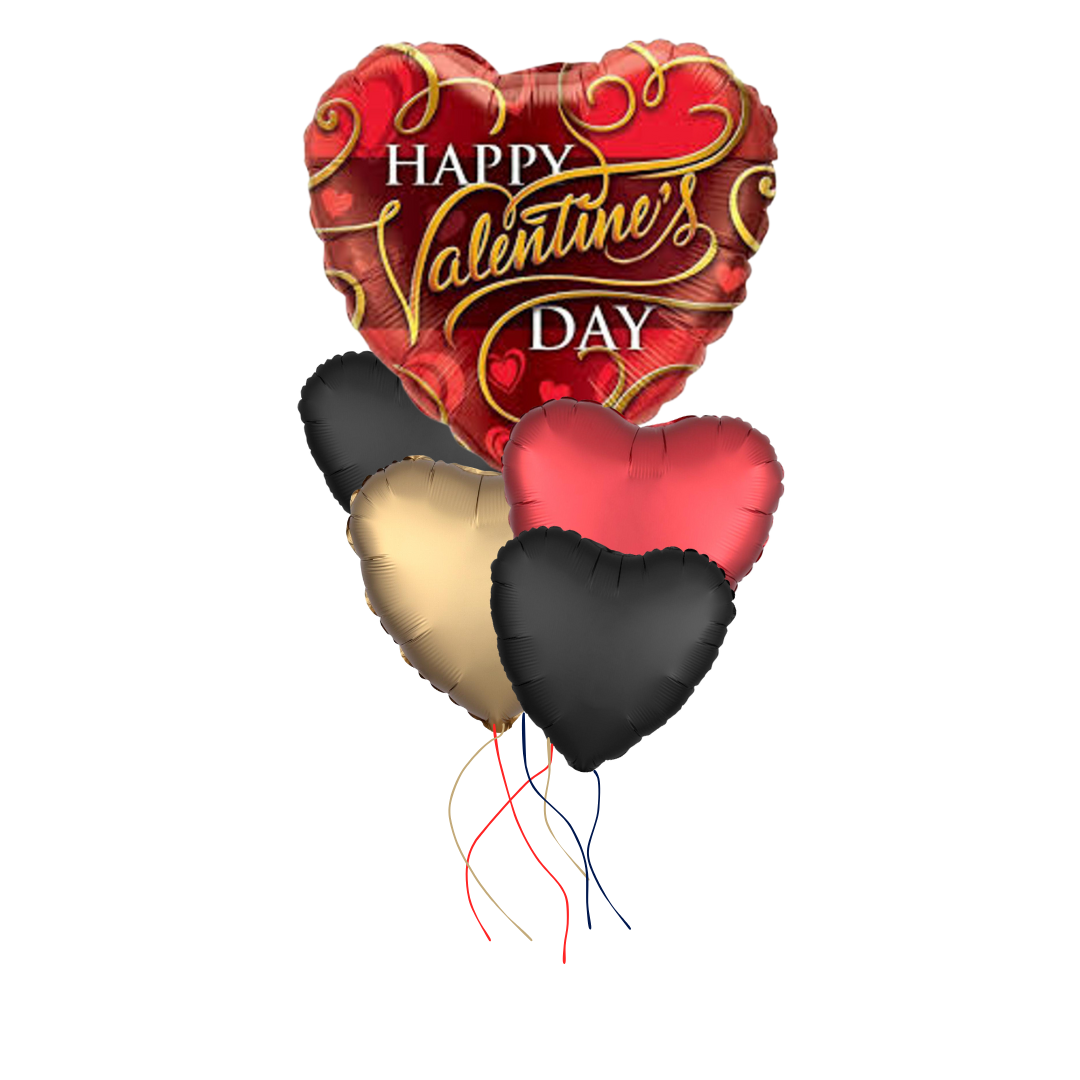 Elegant Valentine’s Day Helium Balloon Bouquet