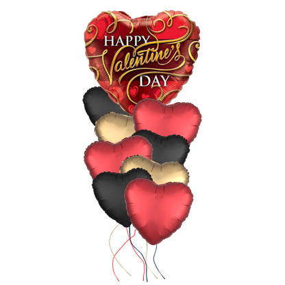 Elegant Valentine’s Day Helium Balloon Bouquet