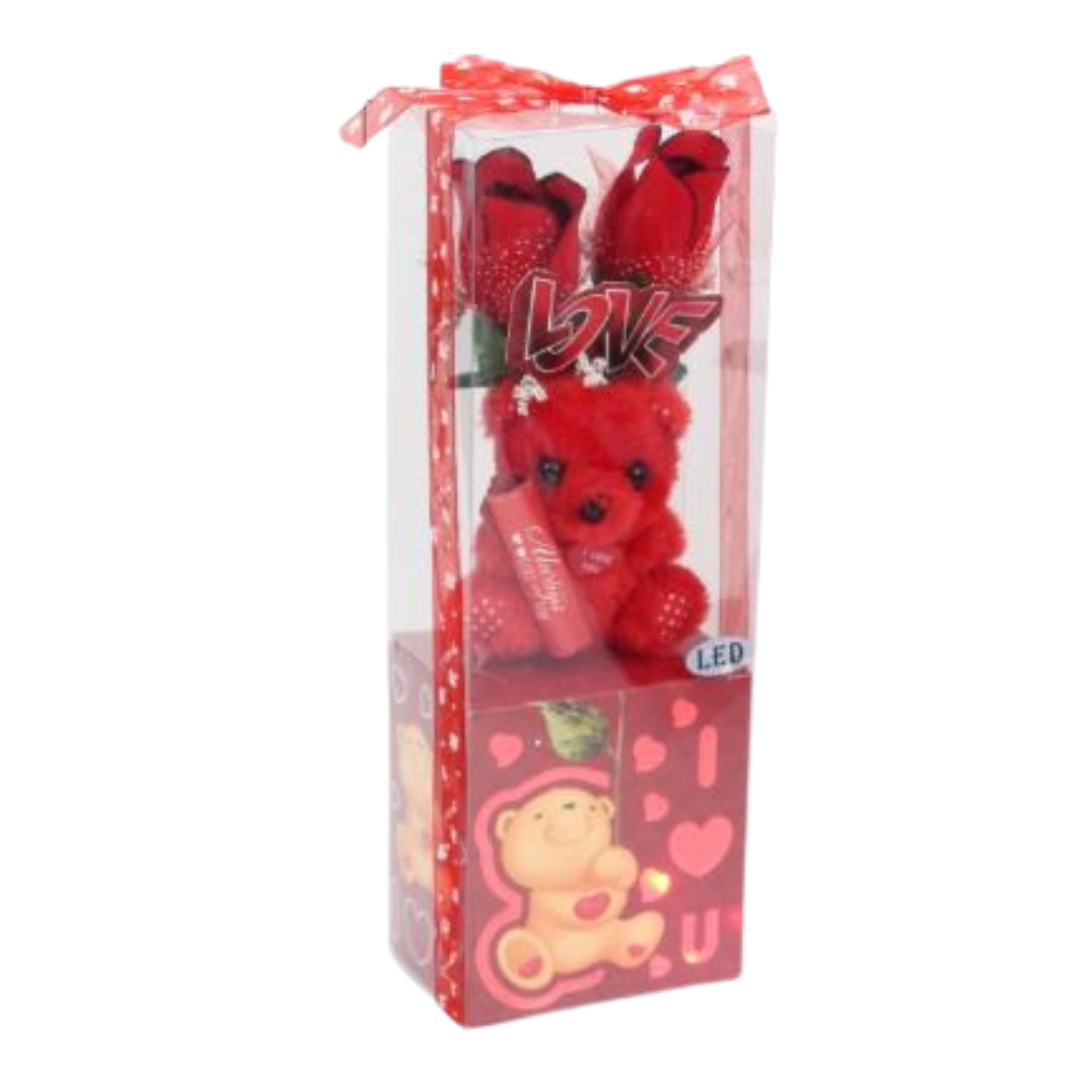 Valentines Day Bear Rose Bouquet