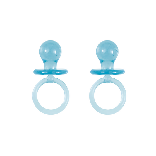 Blue Crystal Pacifier Favors 2"  4ct