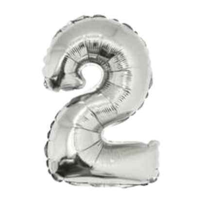 14" Silver Numbers
