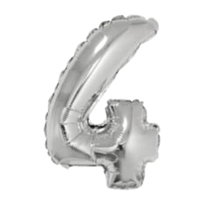 14" Silver Numbers