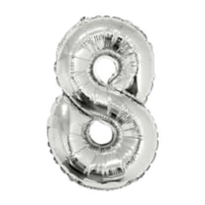 14" Silver Numbers