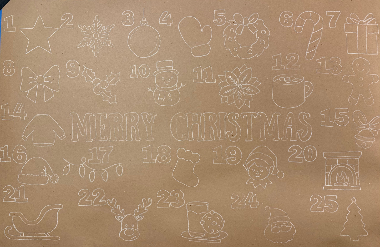 Christmas Countdown Coloring Banner – 5 ft x 3 ft
