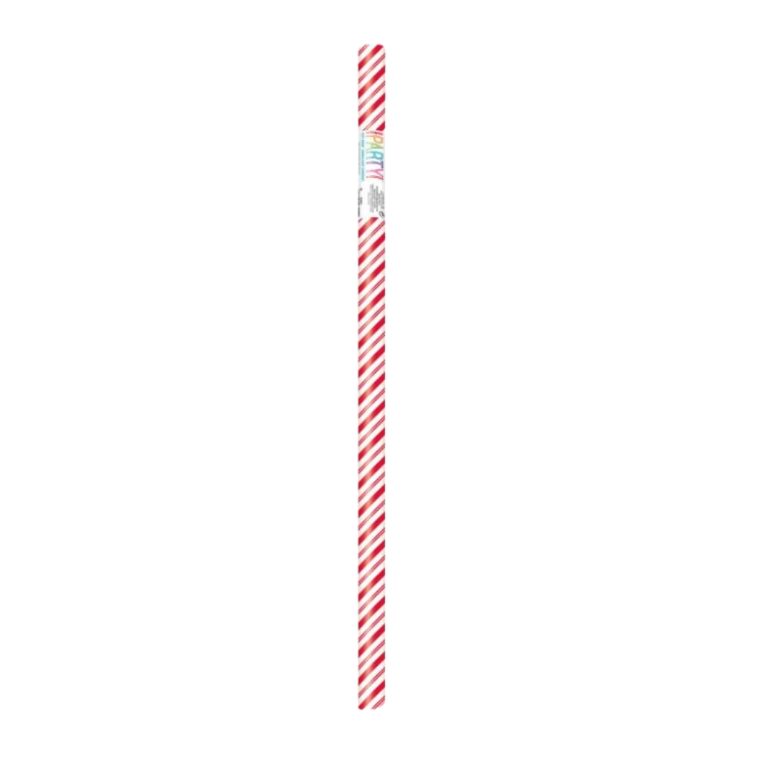 Red Stripes Snowman Gift Wrap 30" x 5 ft