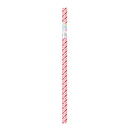 Red Stripes Snowman Gift Wrap 30" x 5 ft