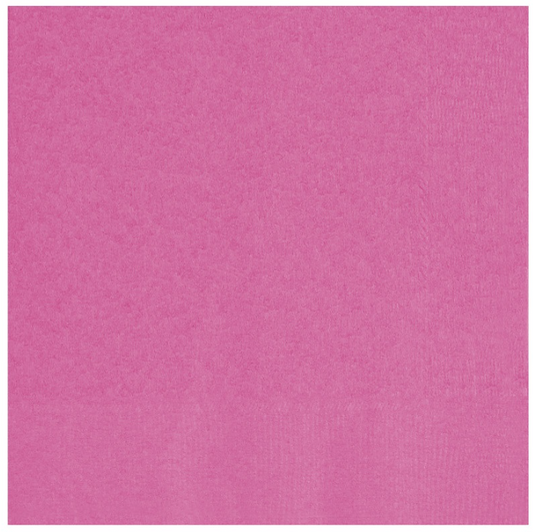 Hot Pink Solid Beverage Napkins 20ct