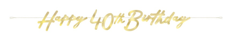 Happy 40th Birthday Banner
