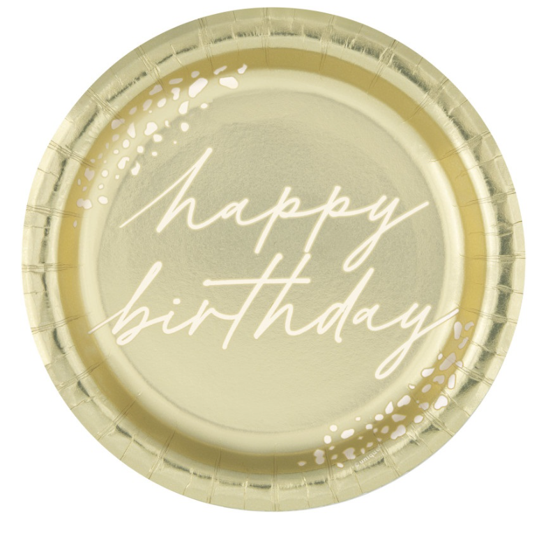 Happy Birthday Cake Plates