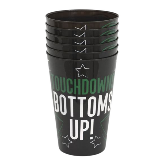 Kickoff Football 16oz Plastic Stadium Cup 6ct