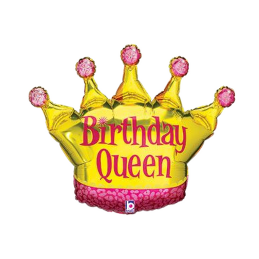 Crown Queen Birthday Balloon 30"