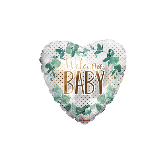 18"C Welcome Baby Dots and Flowers