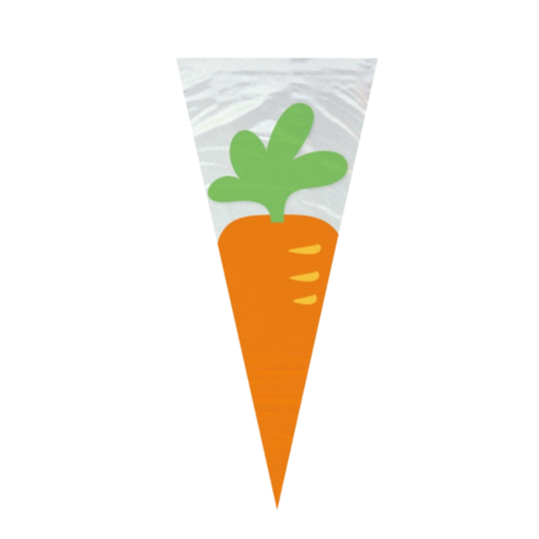 Carrot Cone Cellophane Bags 20ct