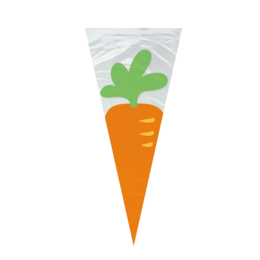 Carrot Cone Cellophane Bags 20ct