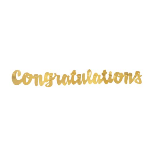Gold Script "Congratulations" Banner