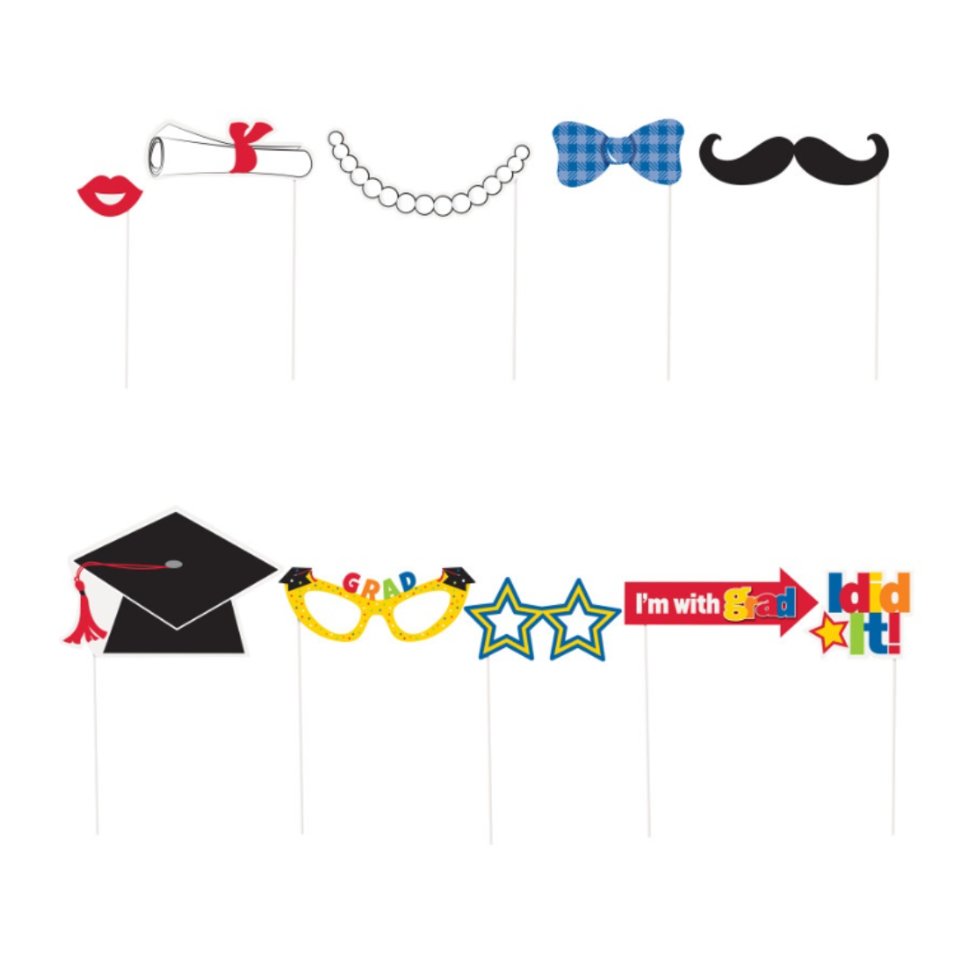 Graduation Photo Booth Props 10ct