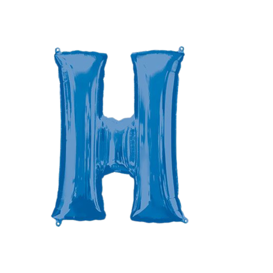 LRG LETTER H BLUE ANAGRAM 34"