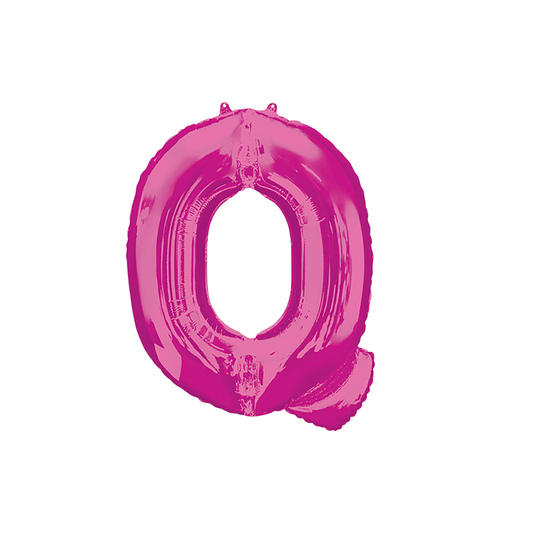 LRG LETTER Q HOT PINK 34"